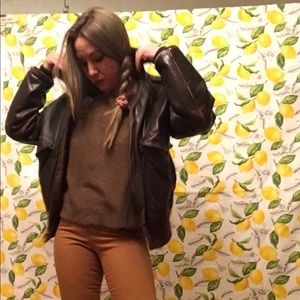 Vintage 1940’s/50’s Brown Leather Bomber